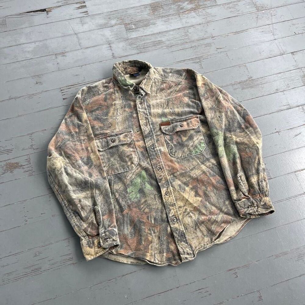 Woolrich Streetwear Y2K Camo Button Up Longsleeve Shirt